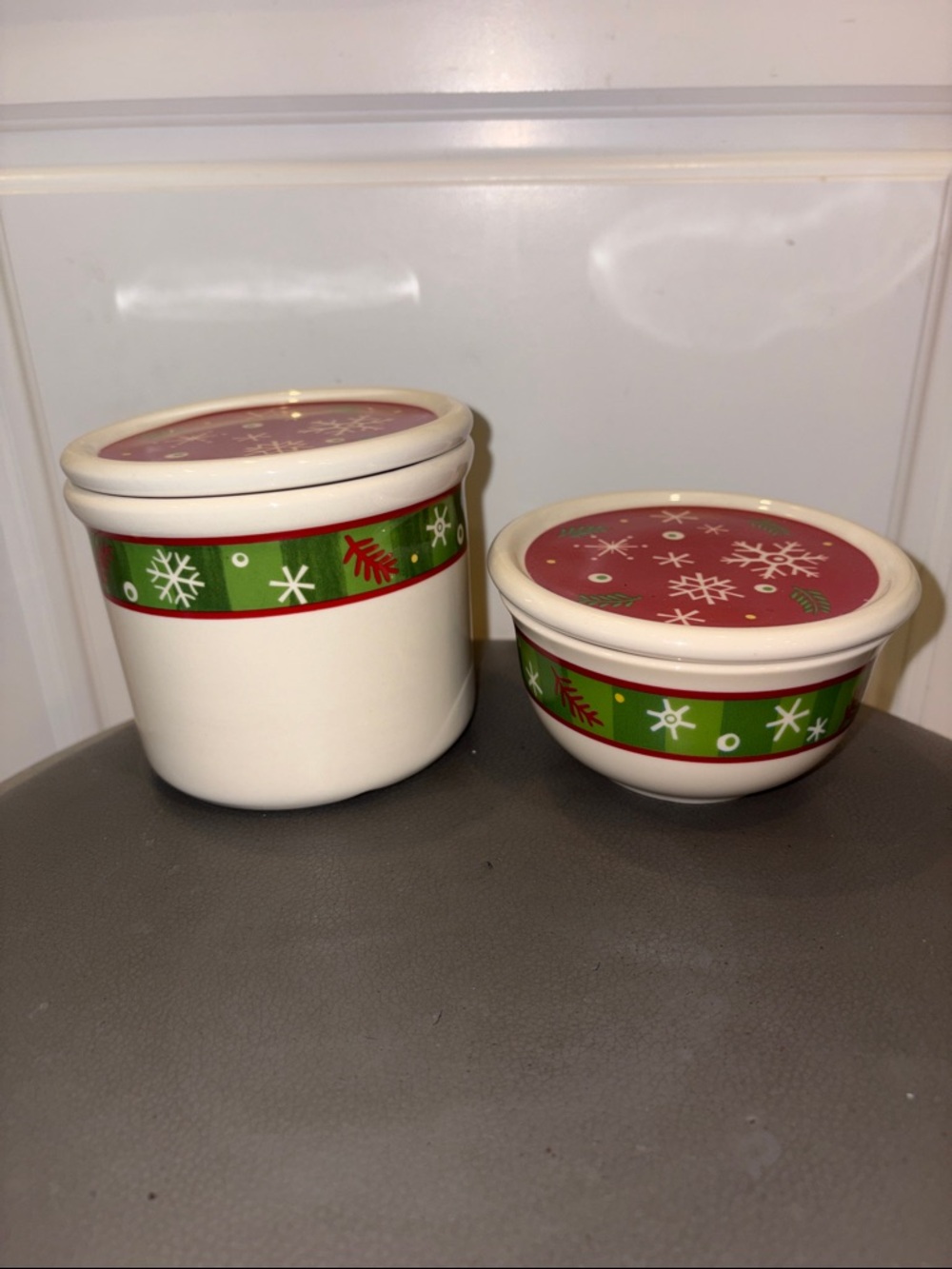 Longaberger “Bluster the Snowman” Crock & Coaster Lid + Dip Bowl  & Coater Lid